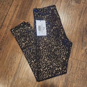 Zyia black with rose gold flake light and tight leggings